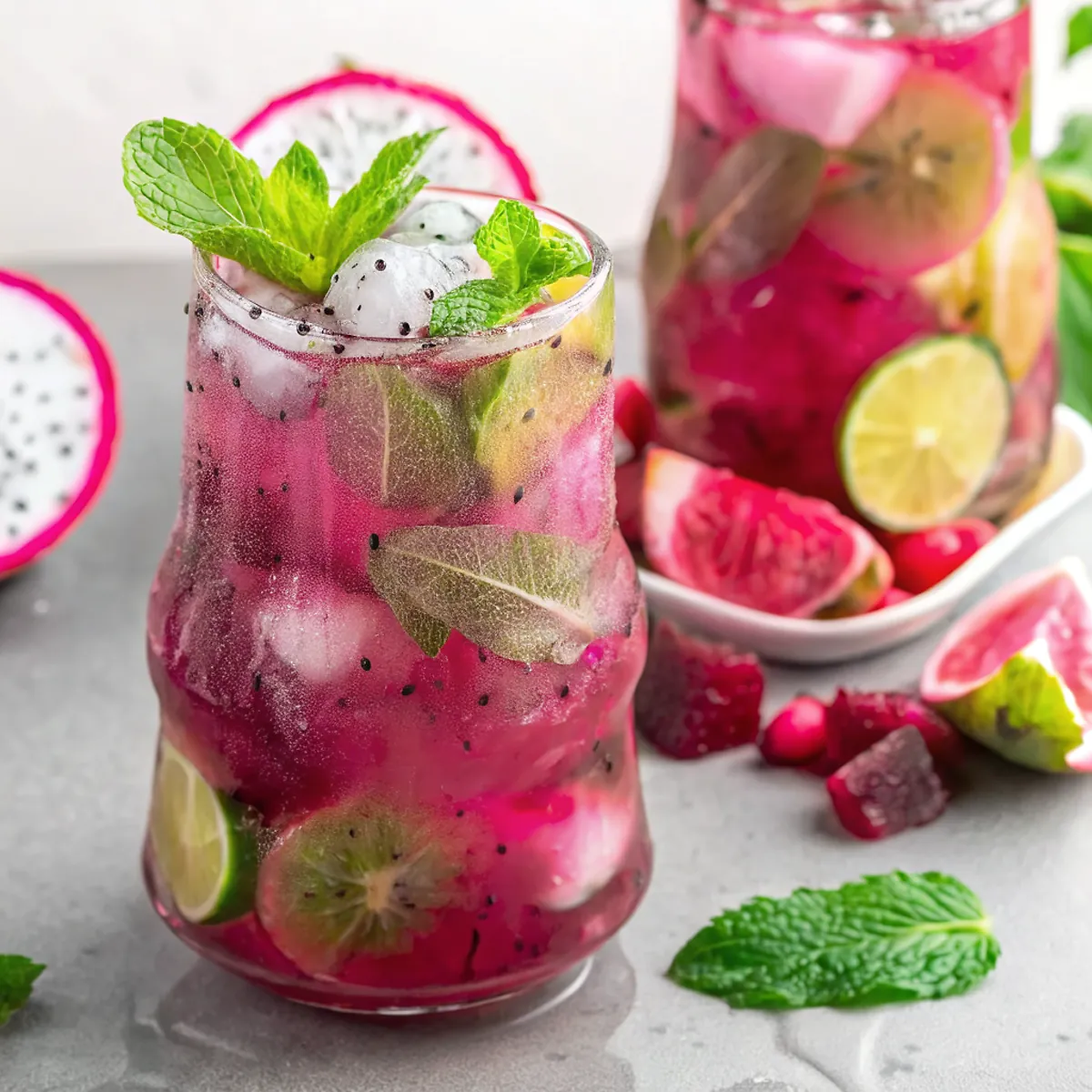 Perfect Dragonfruit Mojito Mocktail