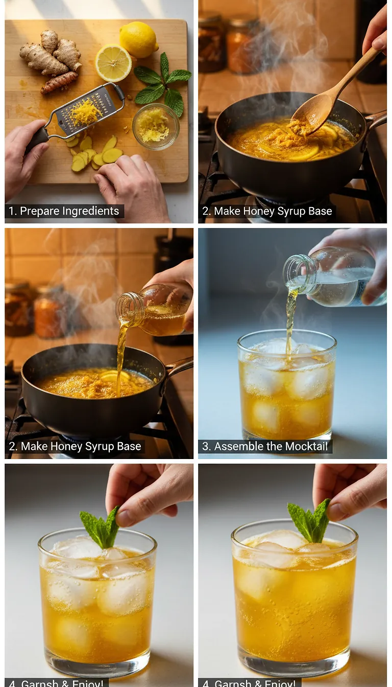 Step-by-Step Instructions for Turmeric Ginger Mocktail