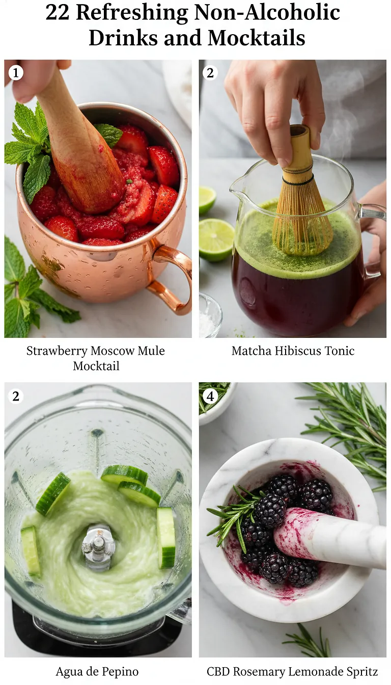 22 Refreshing Non-Alcoholic Drinks and Mocktails - SideChef 3 Step-by-Step Instructions for 22 Refreshing Non-Alcoholic Drinks and Mocktails
