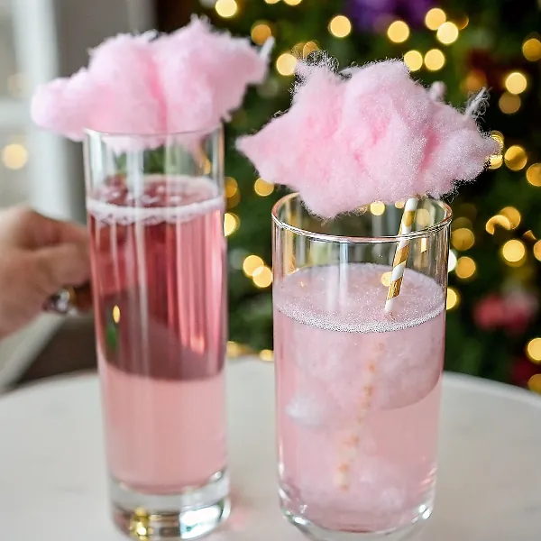 Perfect Sparkling Cotton Candy Mocktail