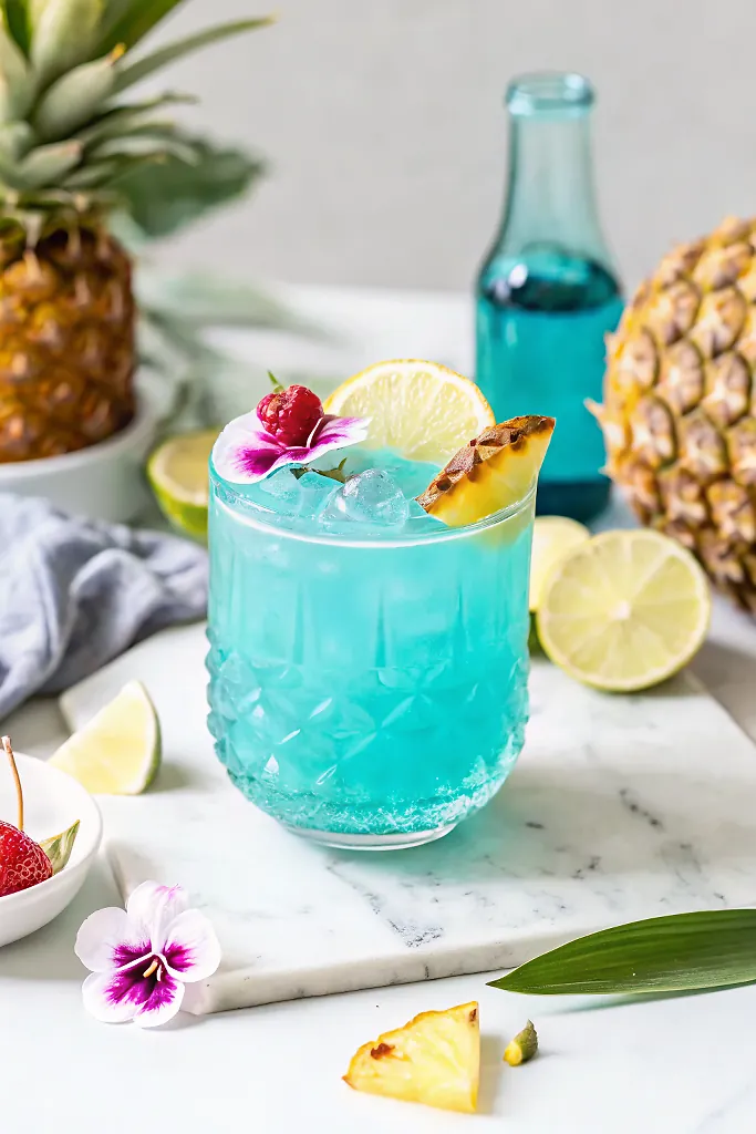 Perfect Baby Blue Colada Mocktail