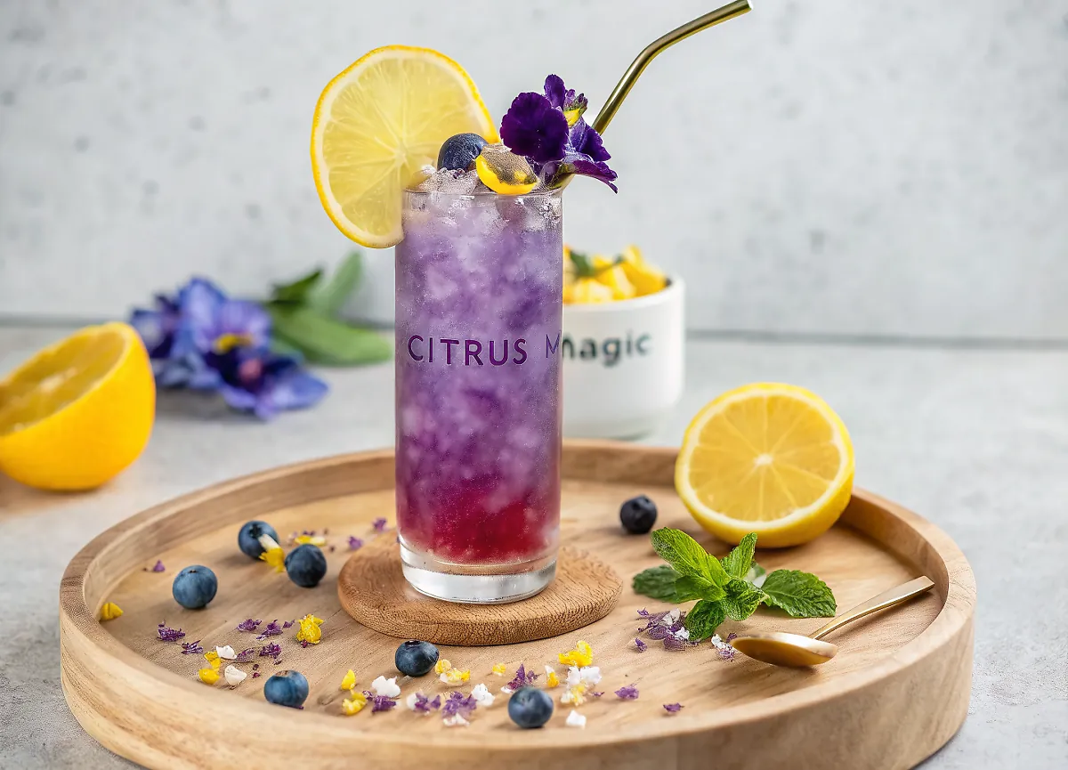 Blue Mocktail Recipe Thats Healthy and Easy To Make! Citrus Magic with Butterfly Pea Flowers 4 Perfect Citrus Magic