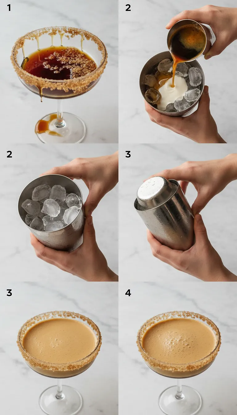 Espresso Martini Mocktail - Art From My Table 3 Step-by-Step Instructions for Espresso Martini Mocktail