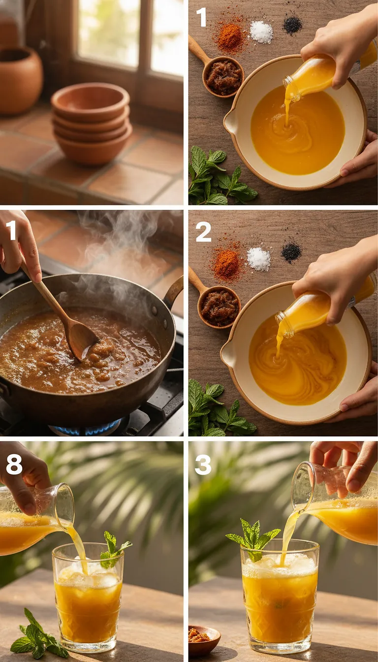 Step-by-Step Instructions for Tamarind Mango Mocktail