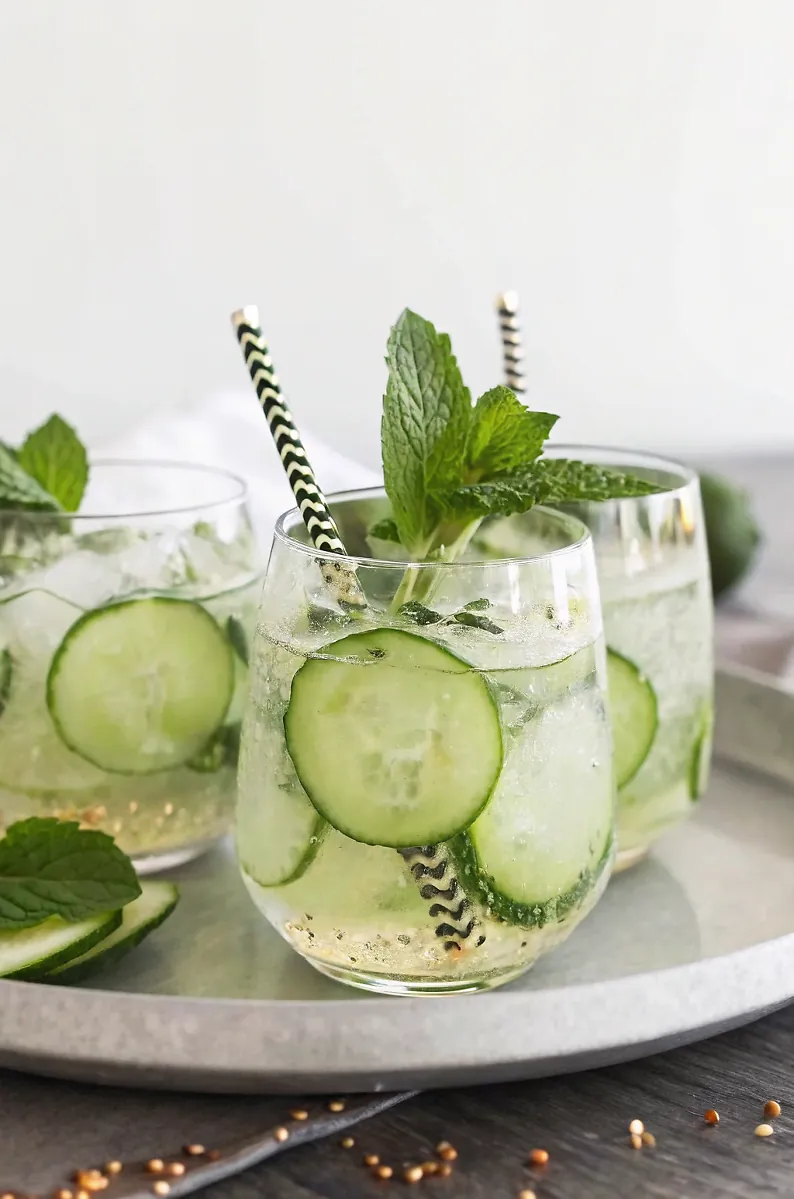 Perfect Cucumber-Mint Sparkler