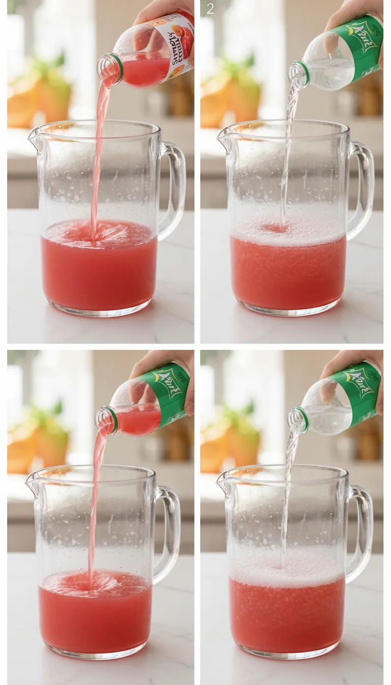 Step-by-Step Instructions for Bubbly Simply Fruit Punch Mocktail