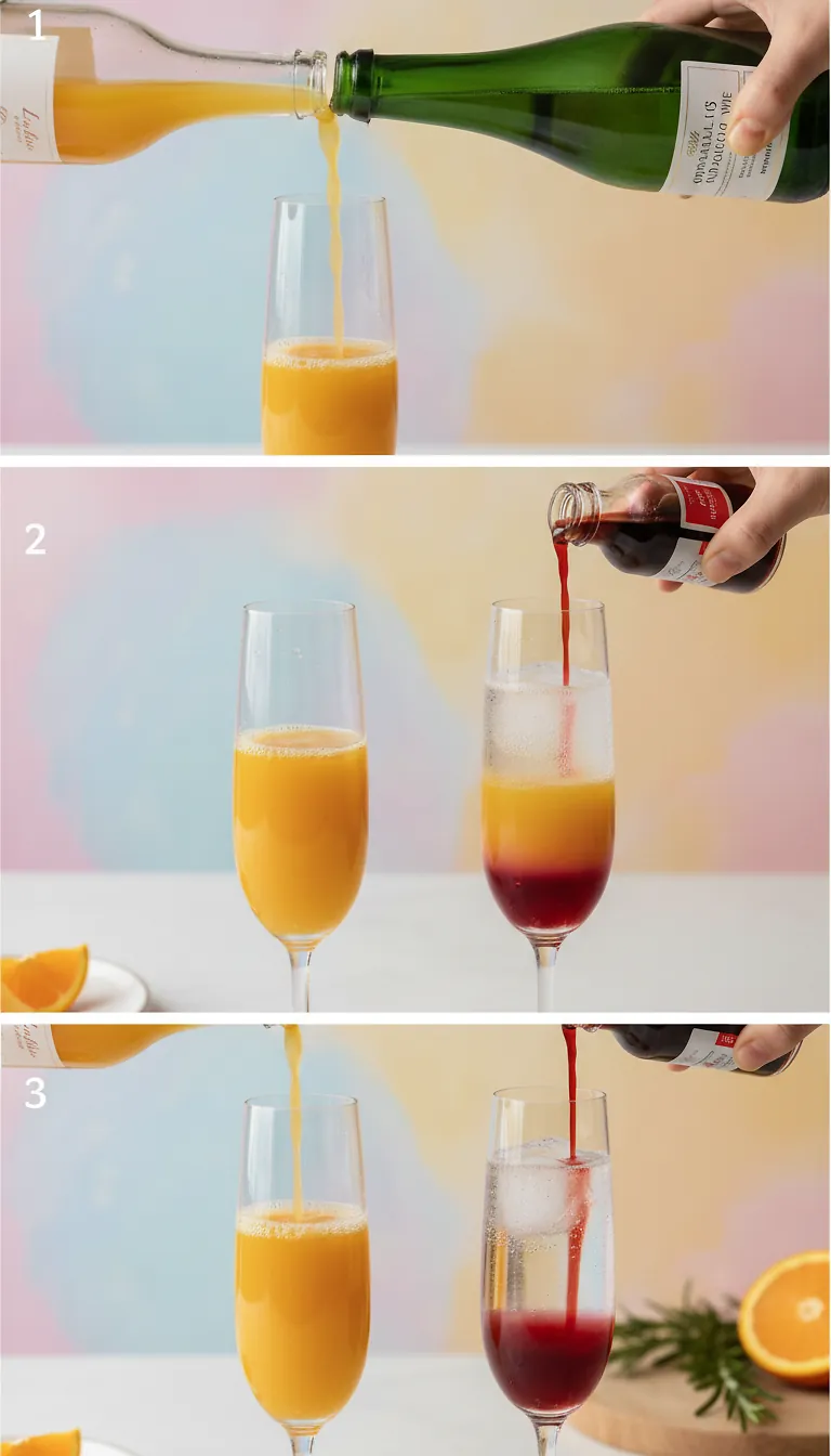Sunrise Mocktail Recipe Sparkling Grenadine Mocktails 3 Step-by-Step Instructions for Sunrise Mocktail Recipe