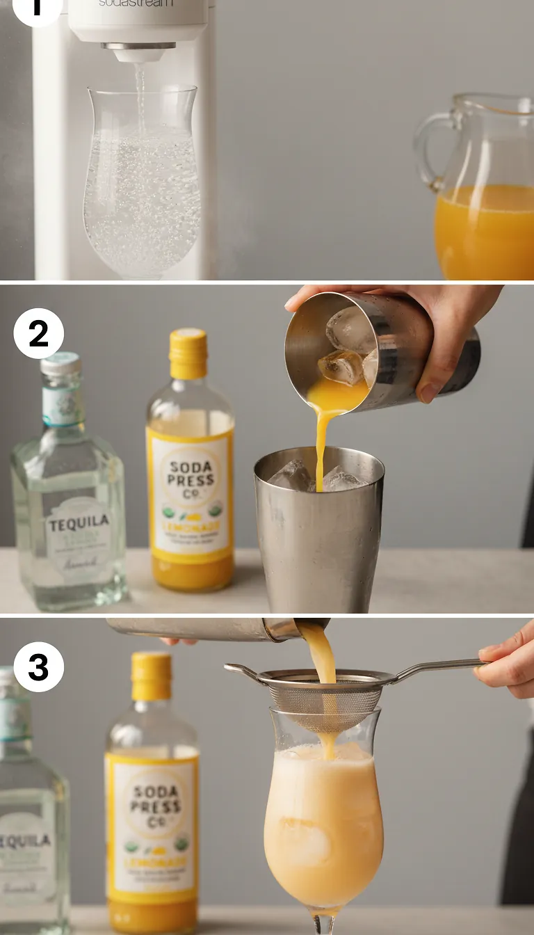 Sparkling Citrus Sunrise Recipe 3 Step-by-Step Instructions for Sparkling Citrus Sunrise