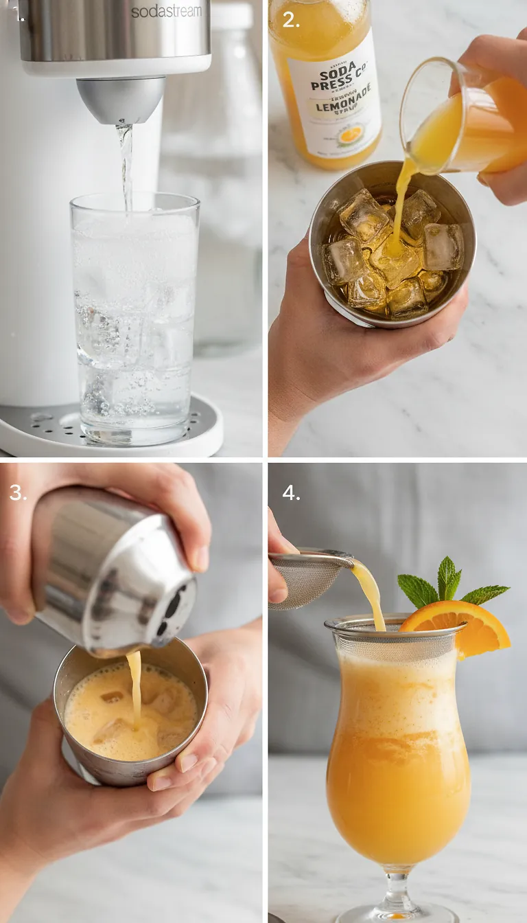 Step-by-Step Instructions for Sparkling Citrus Sunrise