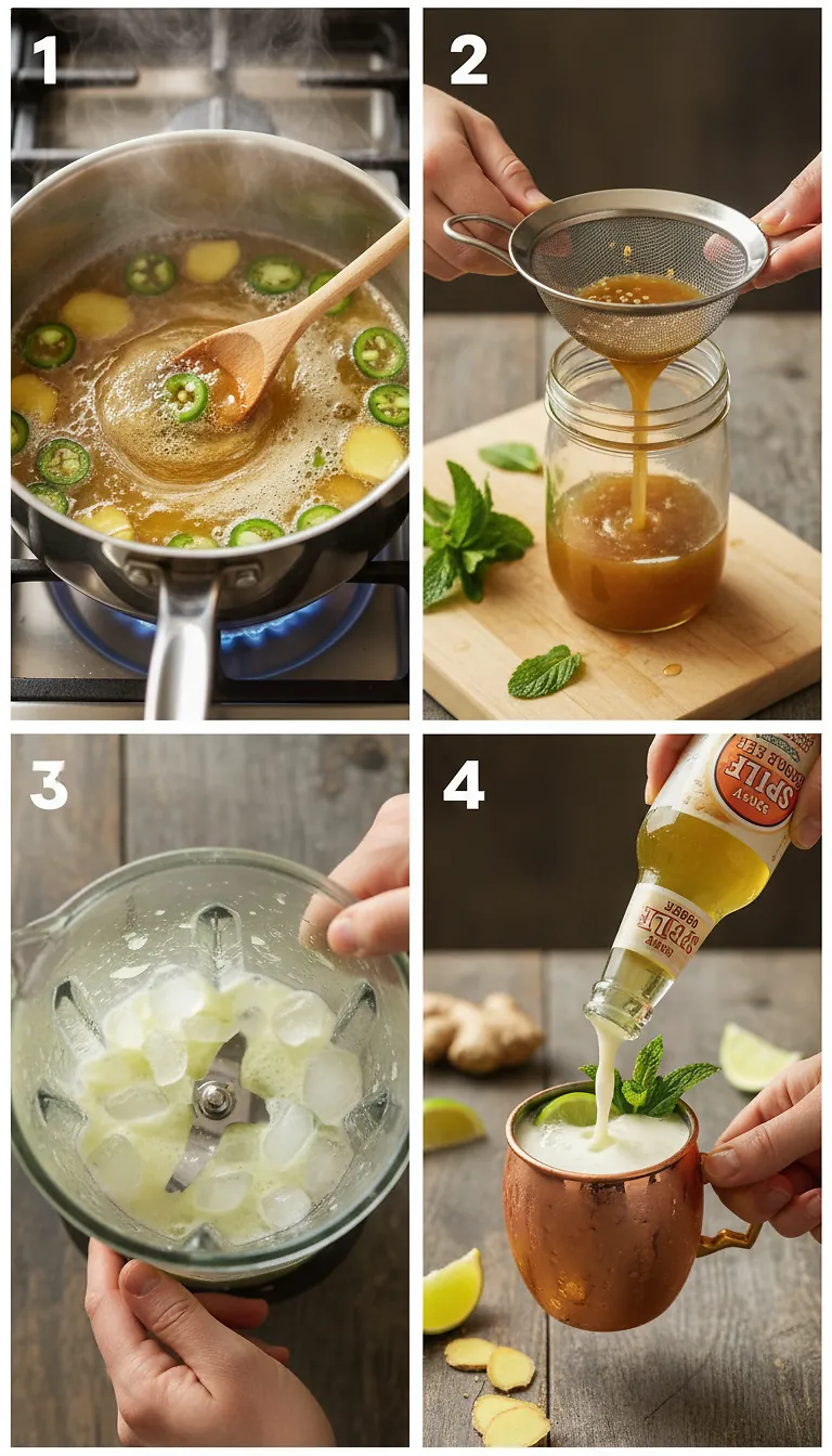 Frosted Spicy Ginger Moscow Mule 3 Step-by-Step Instructions for Spicy Elf Moscow Mule