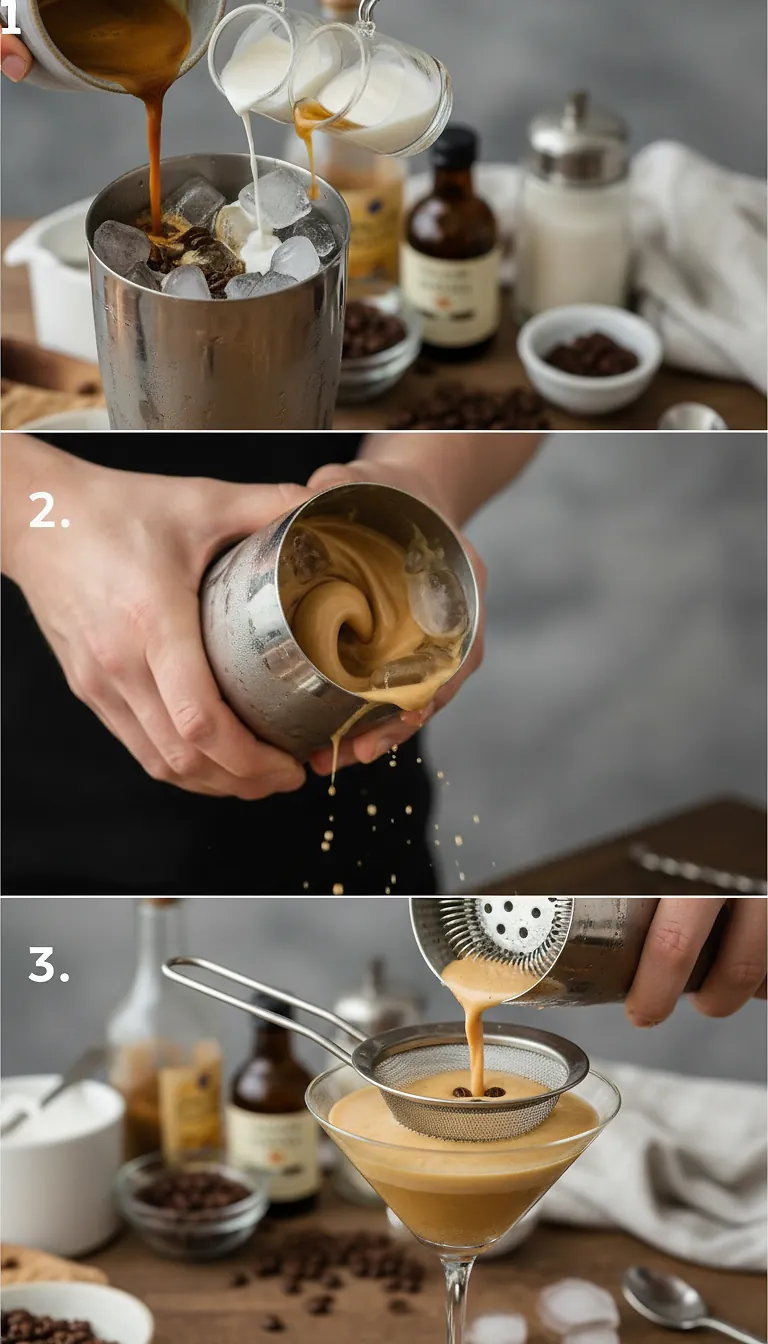 Espresso Martini Mocktail - Art From My Table 3 Step-by-Step Instructions for Espresso Martini Mocktail